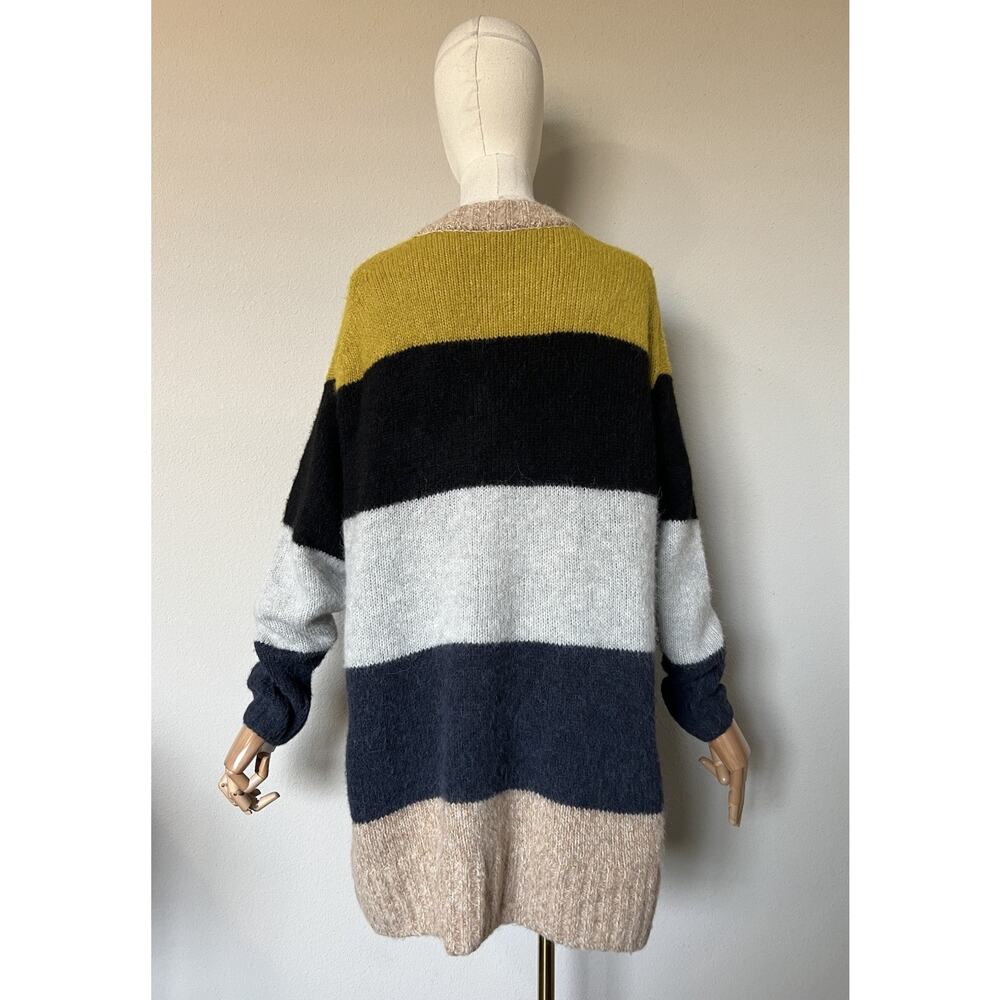 COS Size Small Women’s Alpaca Wool Blend Stripe Oversized Cardigan Sweater - Picture 7 of 16